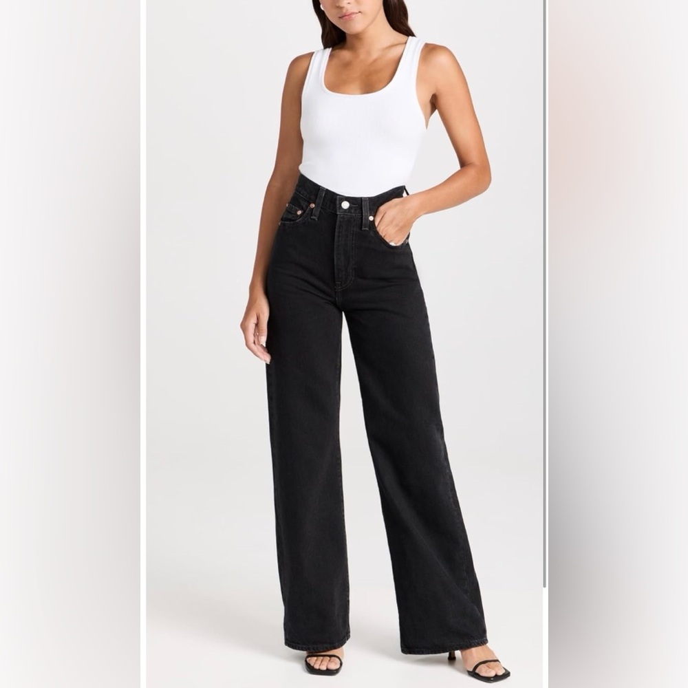 Levi’s Women’s Rib Cage Wide Leg Jeans in Black
